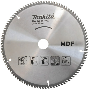 Диск пильный 255 х 30/15.88 мм 100T (МДФ) MAKITA D-19071