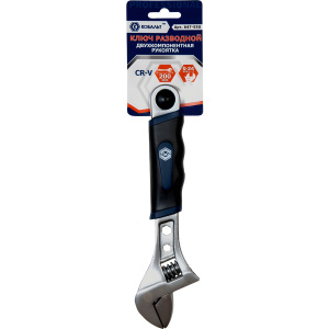 Ключ разводной 200 мм, ширина захвата 24 мм, двухкомп. рукоятка КОБАЛЬТ 647-550