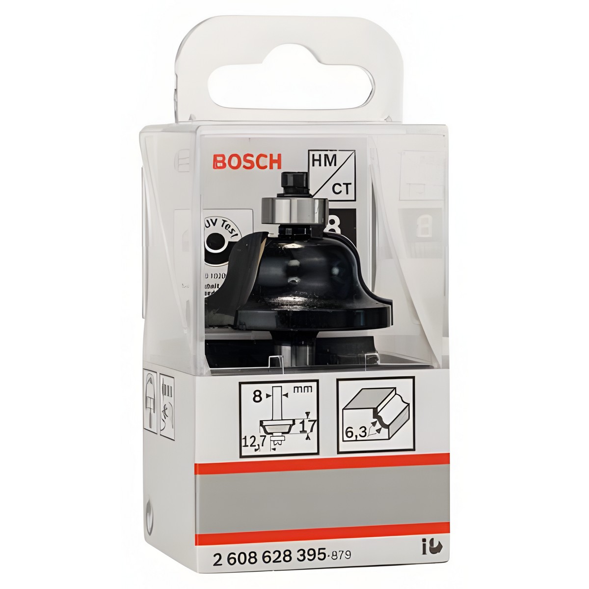 Фреза профильная (d8/D38.1/H17.1/L61/R6.3) HM BOSCH 2608628395