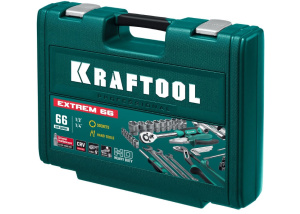 Набор инструмента универсальный KRAFTOOL EXTREM-66 (66 предм., 1/2'' + 1/4'') 27976-H66