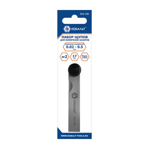 Набор щупов для измерений зазоров №2 (17 шт., 0,02 - 0,5 мм) КОБАЛЬТ 920-100