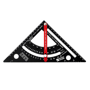 Угольник плотницкий 170 мм, регулируемый упор из фрезерованного алюминия WOODWORK PTR-170