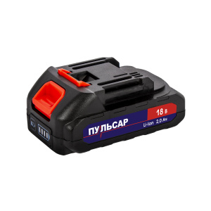 Аккумулятор ПУЛЬСАР (18 В, 2,0 Ач, Li-Ion, слайдер, коробка) 918-619