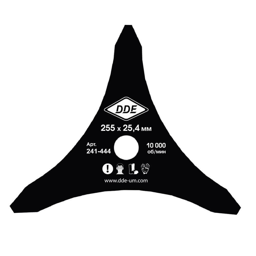 Нож для триммера DDE DAGGER CUT 255х25,4/20 мм, 3-лопастной 241-444
