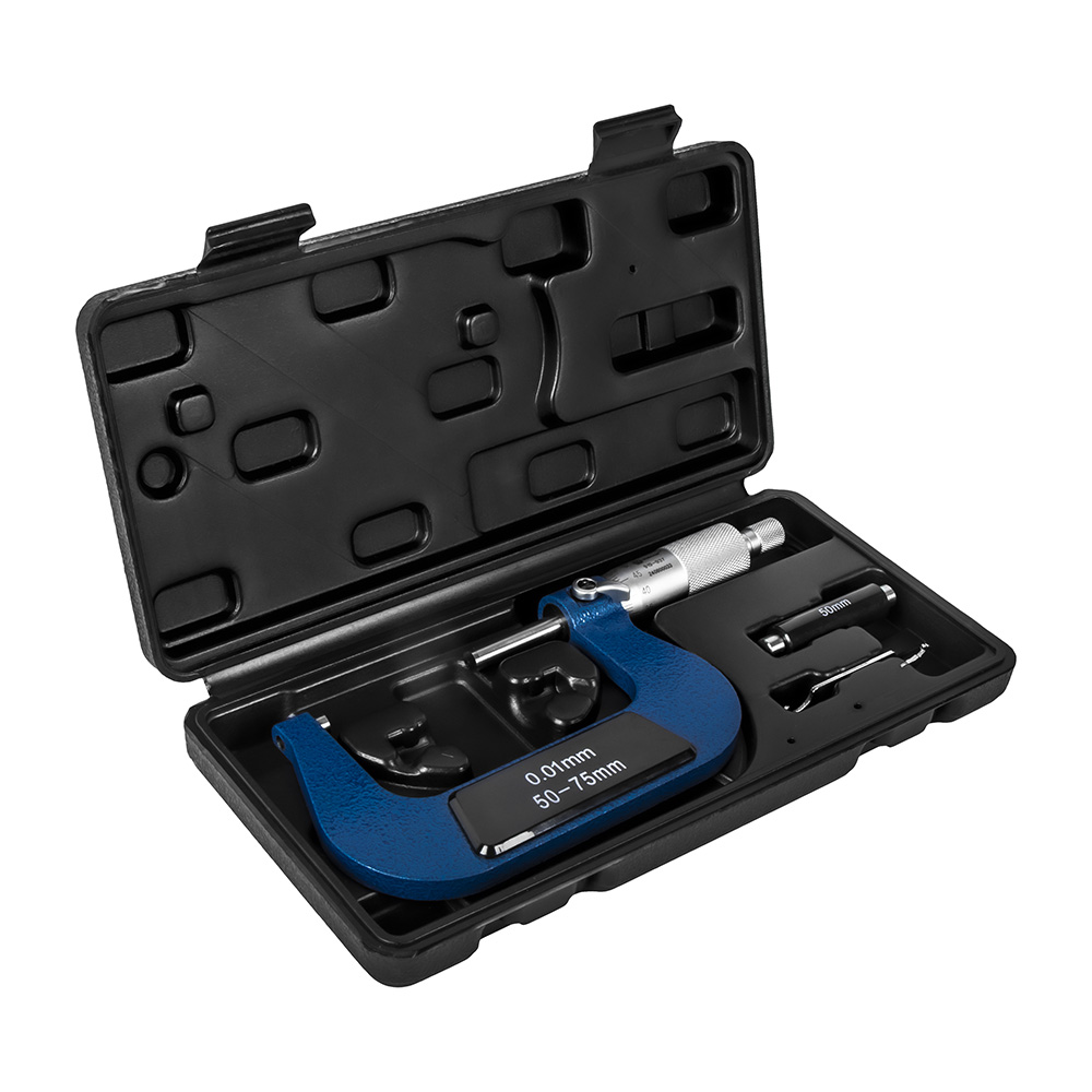 Микрометр механический 50 - 75 мм (точность 0,01 мм, кейс) КОБАЛЬТ 919-937