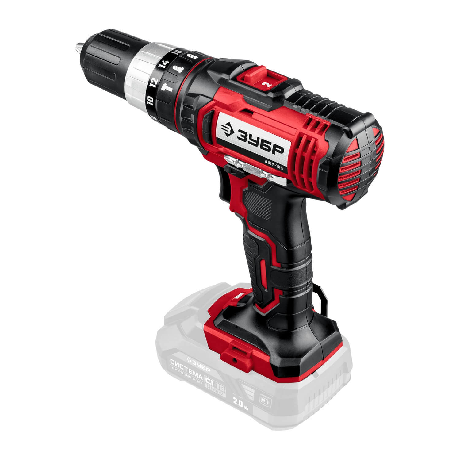 Дрель аккумуляторная ударная ЗУБР ДШУ-185 (без АКБ и ЗУ)