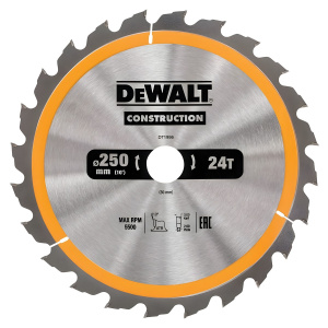 Диск пильный 250 х 30 мм 24T CONSTRUCTION DeWalt DT1956