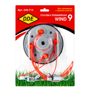Головка триммерная DDE Wind9, 8-ми прутк., универсальная (11 адаптеров М7-М10) 240-713