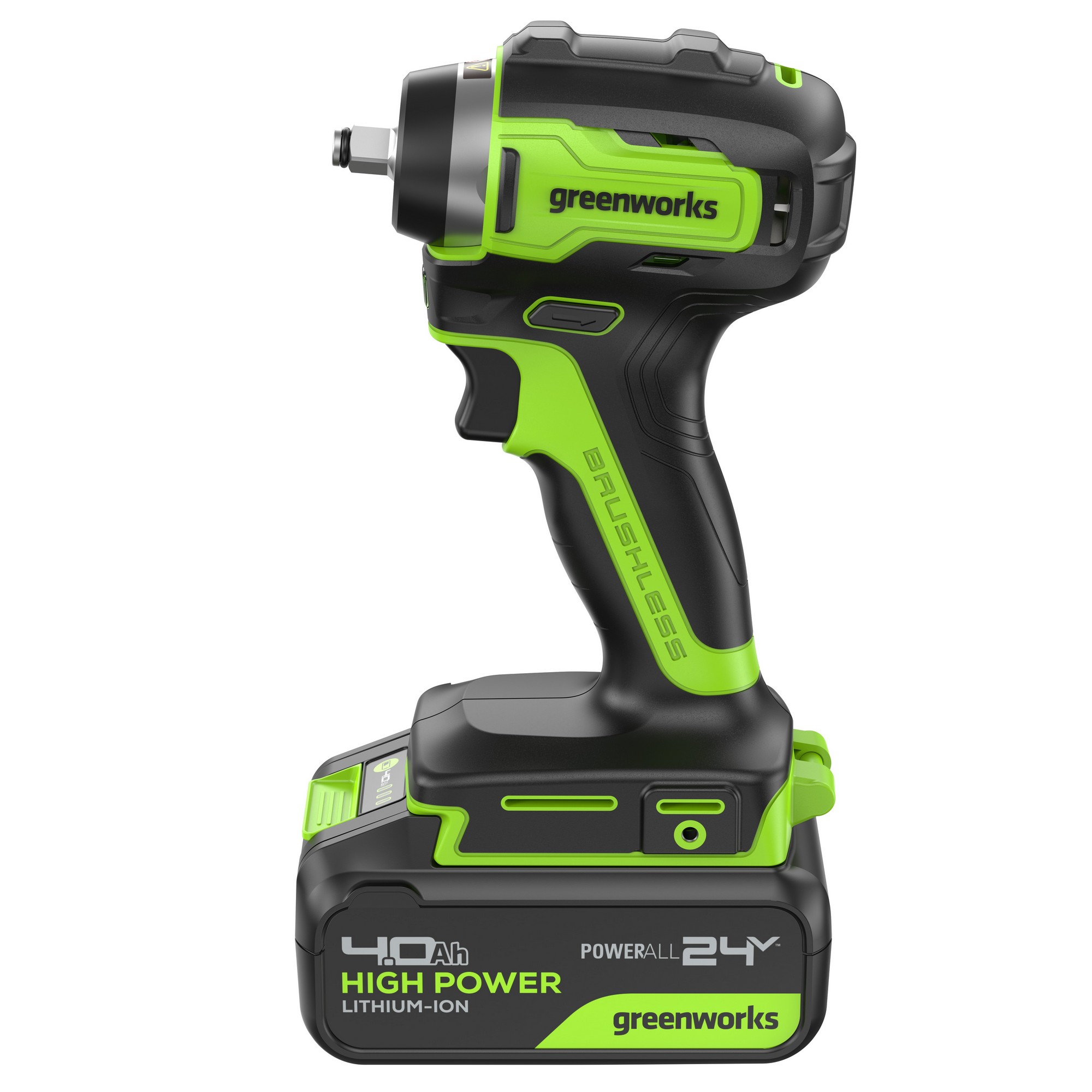 Гайковерт аккумуляторный ударный GREENWORKS G24IW200K4 3803607CUB