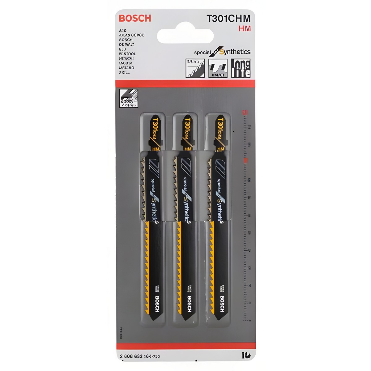Полотно пильное T 301 CHM Special for Synthetics (3 шт.) BOSCH 2608633164