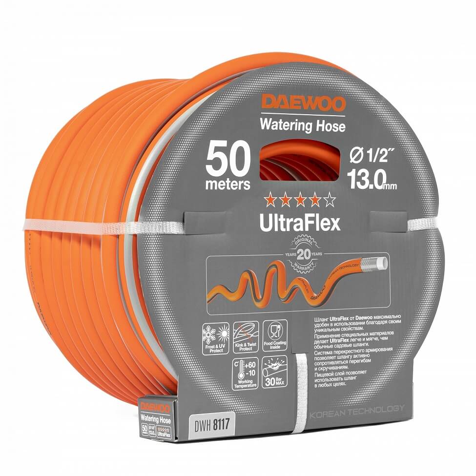 Шланг UltraFlex 50 м, 1/2'' (13 мм) DWH 8117 DAEWOO