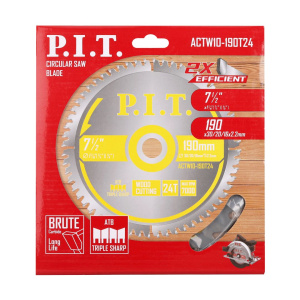 Диск пильный 190x30/20/16x2,2 мм 24T P.I.T. (ACTW10-190T24)