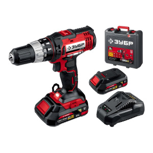 Дрель аккумуляторная ударная ЗУБР ДШУ-185-22