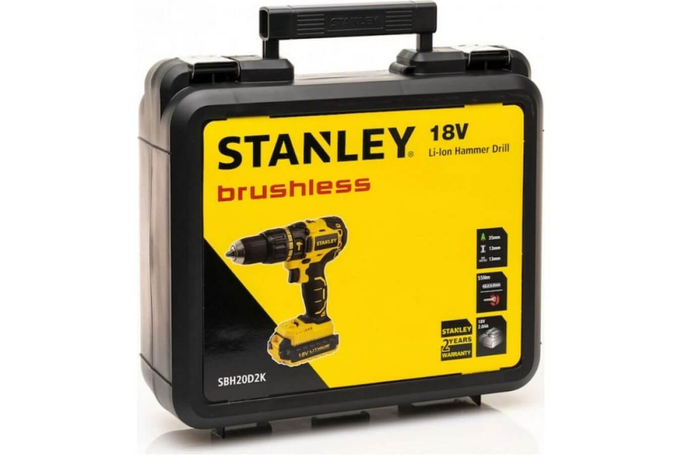 Дрель аккумуляторная ударная STANLEY SBH20D2K-RU + ЯЩИК в подарок