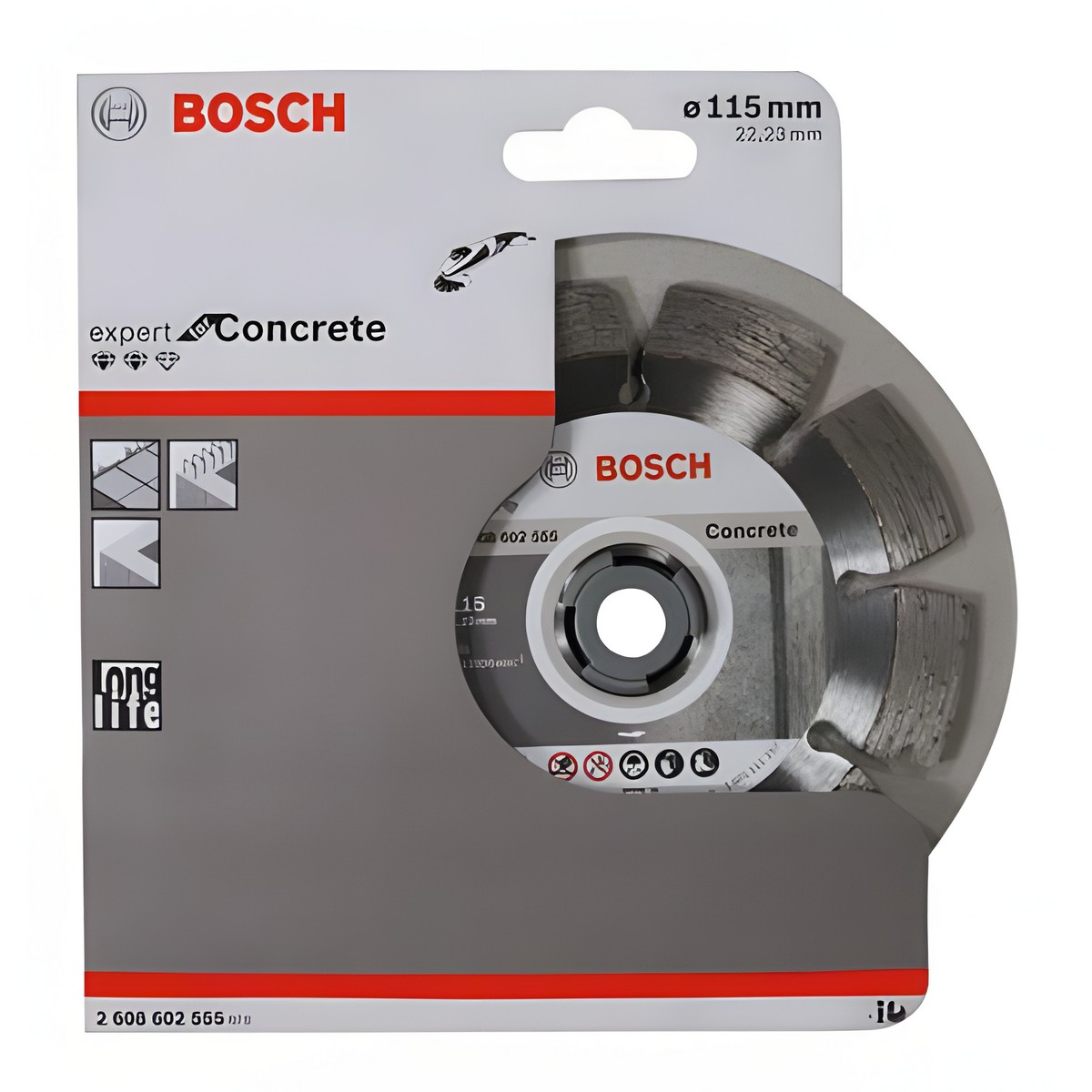 Диск алмазный 115 х 22.2 мм Expert for Concrete BOSCH 2608602555