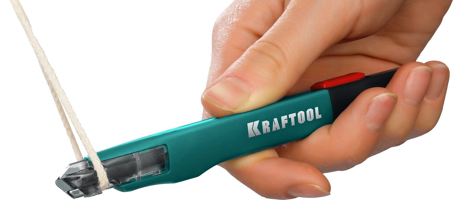 Нож 9 мм для точного реза, с автостопом KRAFTOOL Grand-9 09192