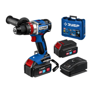 Дрель аккумуляторная ударная ЗУБР DBS-201-42 (кейс)