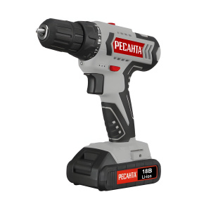 Дрель-шуруповерт аккумуляторная РЕСАНТА ДА-18-2ЛК