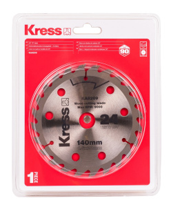 Диск пильный 140 мм 24T TCT (по дереву) KRESS KA8209