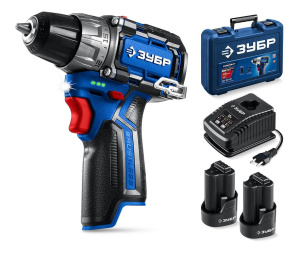 Дрель аккумуляторная ЗУБР КОМПАКТ №3 DB-121-22 Профессионал (кейс)
