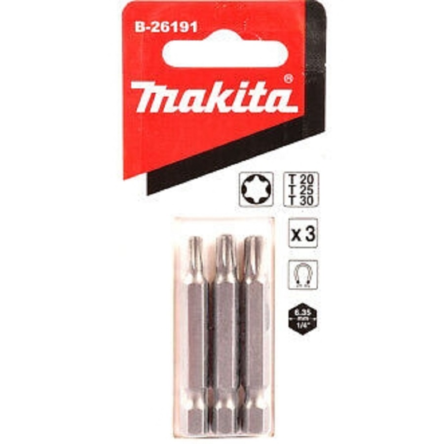 Набор бит T20/T25/T30 х 50 мм E-form (3 шт.) MZ MAKITA B-26191
