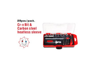 Набор бит и головок с держателем, рукоятка, храповик FELISATTI (29 пр.) 0615.5.0.00