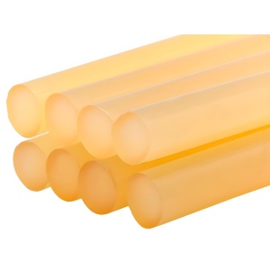 Стержни клеевые 11 х 200 мм (8 шт., желтый прозрачный) ПРАКТИКА 641-640