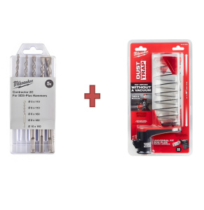 Набор MILWAUKEE "ЛЕТНИЕ ПОДАРКИ" №9 (Набор буров 5 шт. + насадка для пылеудаления) 493310014