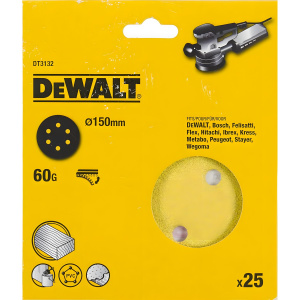 Круг шлифовальный 150 мм P60 (1 шт., дерево, краска) DeWalt DT3132-QZ