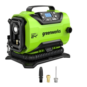 Компрессор аккумуляторный автомобильный GREENWORKS 24V/12V (без АКБ и ЗУ) 3400807