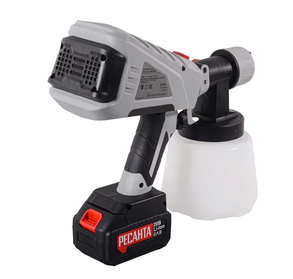 Краскопульт аккумуляторный РЕСАНТА АКП-20Li (АКБ и ЗУ)