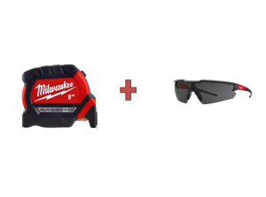 Набор MILWAUKEE "ЛЕТНИЕ ПОДАРКИ" №2 (Очки + рулетка 5 м) 493310007