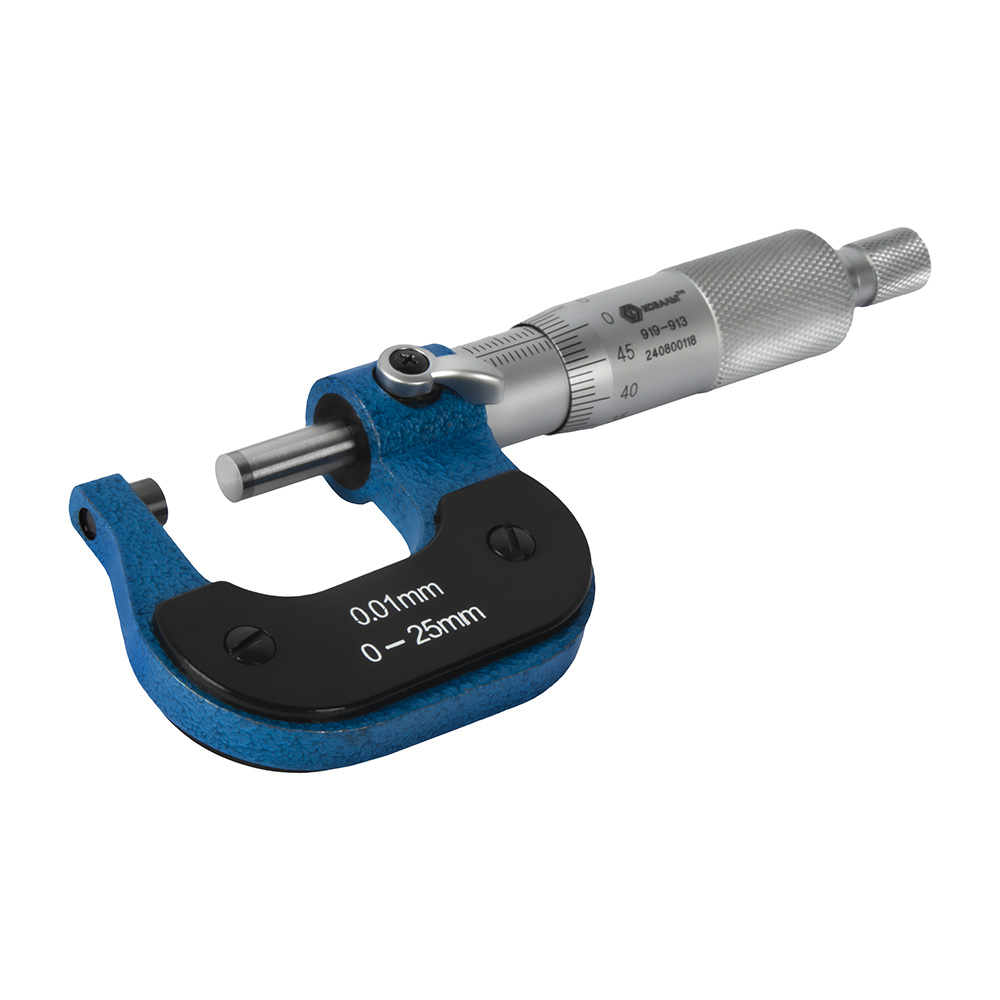 Микрометр механический 0 - 25 мм (точность 0,01 мм, кейс) КОБАЛЬТ 919-913