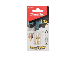 Бита HEX 3.0 х 30 мм E-form (2 шт.) Impact Gold ShorTon (MZ) MAKITA B-42335