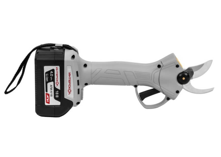 Секатор аккумуляторный ИНТЕРСКОЛ СА-30/18В (1 АКБ х 2.0 Ah, ЗУ, кейс)