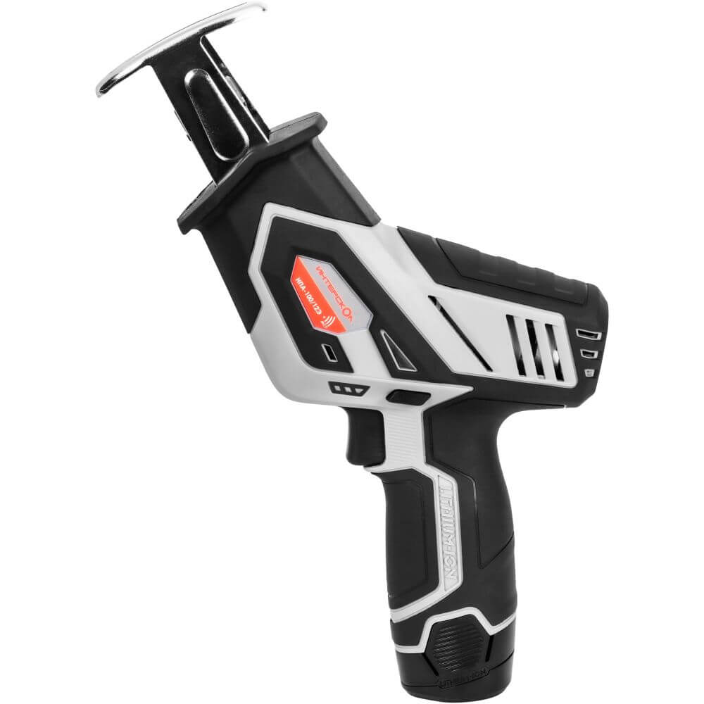 Пила ножовочная ИНТЕРСКОЛ НПА-100/12Э (Li-Ion, 2 акк.*2,0 Ач, кейс)