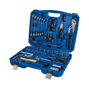 Набор инструмента, универсальный (55 предм., 1/2'', 1/4'', кейс) КОБАЛЬТ 919-616