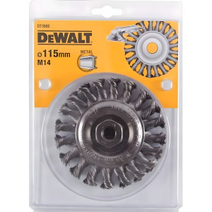 Щетка дисковая 115 x 22 мм (пучки, витая проволока, M14) DEWALT DT3502-QZ