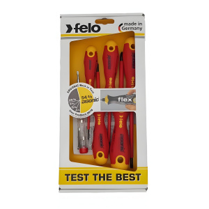 Набор отверток диэлектрических, 6 шт. с тестером напряжения FELO Ergonic 41396398