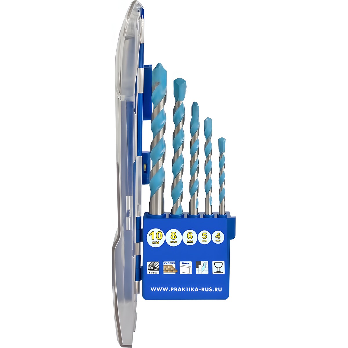 Набор сверл универсальных 5 шт. (4-10 мм) Эксперт ПРАКТИКА 640-339