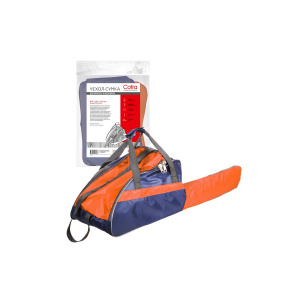 Чехол-сумка для бензопилы COFRA RC-5126 (410х265х250 мм + 400х130 мм для шины,т.син/оранж,синтетика)