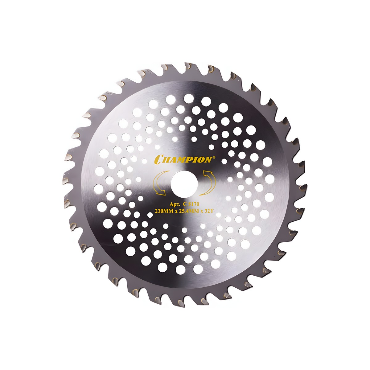 Нож для травы 230 х 25.4 мм 32T (твердосплавные зубья) Strong CHAMPION C5170