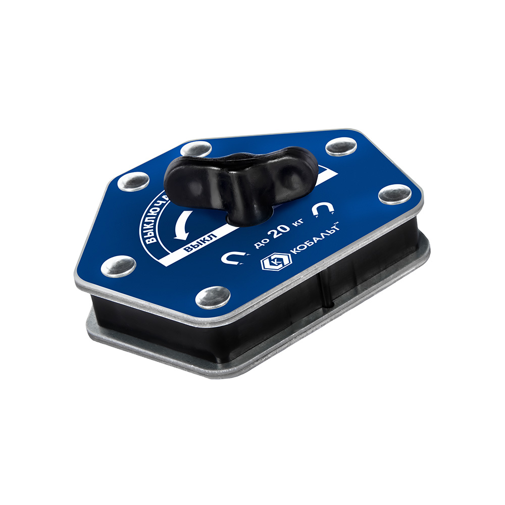 Угольник магнитный 96 х 80 мм (6 углов, отключаемый магнит до 20 кг) Стрелка КОБАЛЬТ 919-487