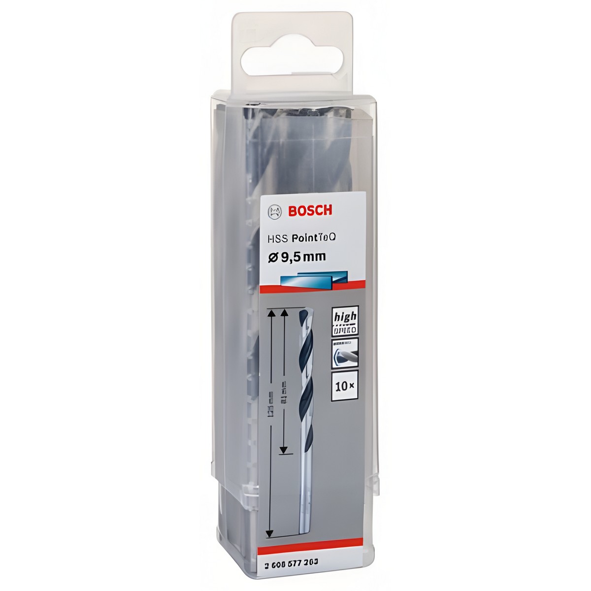Сверло по металлу 9.5 х 125 мм (1 шт.) HSS PointTeQ BOSCH 2608577263