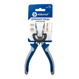 Длинногубцы 160 мм изогнутые КОБАЛЬТ 647-178