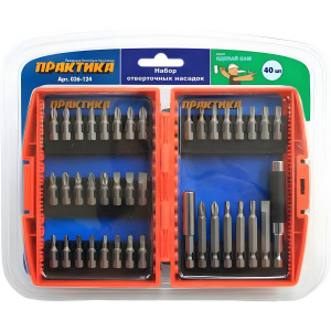 Набор бит 40 шт. "Сделай сам" (кейс/блистер) ПРАКТИКА 036-124