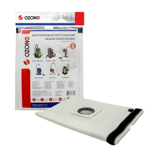 Пылесборник синтетический OZONE turbo XT-5031 R multiplex, 1 шт. (до 36 л, многоразовый)