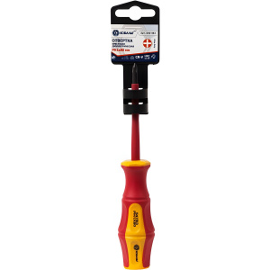 Отвертка диэлектрическая PH 1 х 80 мм (двухкомпонентная рукоятка) Ultra Grip КОБАЛЬТ 646-492