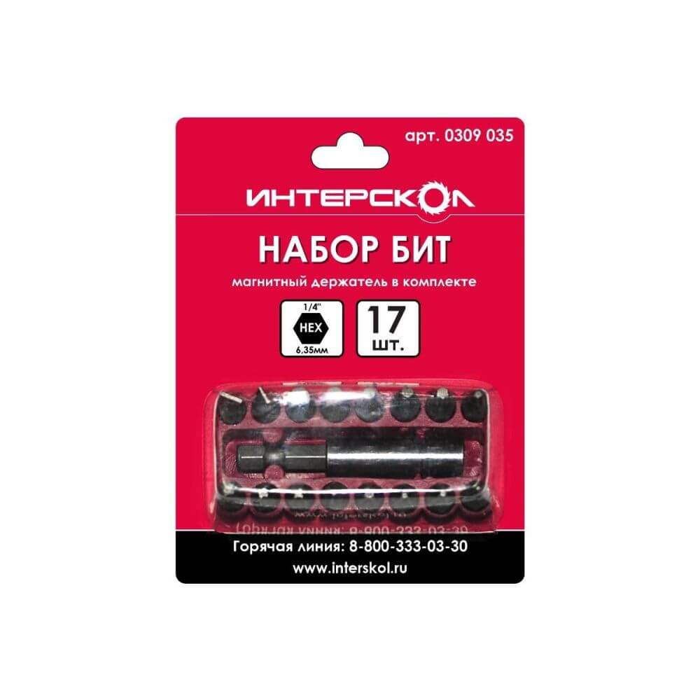 Дрель аккумуляторная ИНТЕРСКОЛ ДА-18ЭР 35 (2 АКБ х 2.0Ah, Li-Ion) ПРОМО + набор 17 пр.