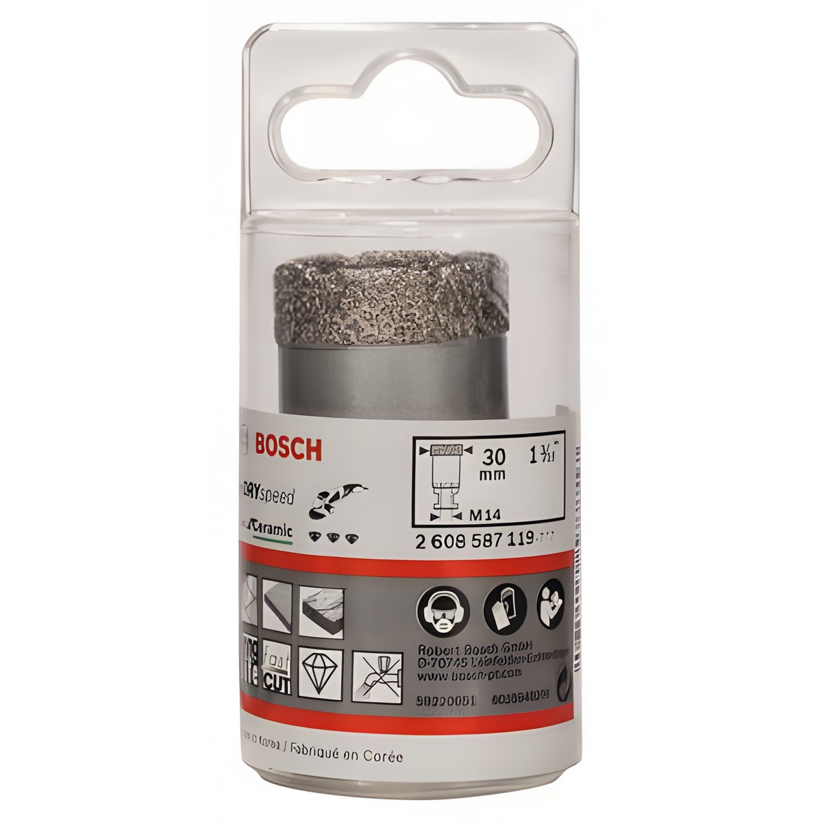 Сверло алмазное 30 мм Dry Speed Best for Ceramic BOSCH 2608587119